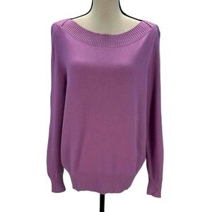 Halston Heritage Violet Crew Neck Sweater Small